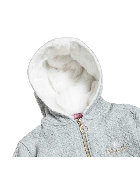 Zip hoodie with eco fur detail (6-16 years)
