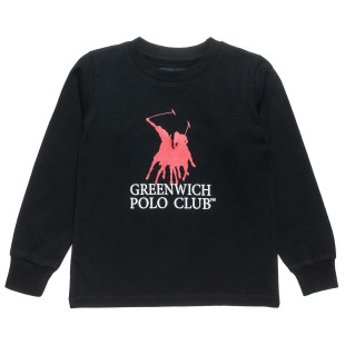 Μπλούζα Greenwich Polo Club με ανάγλυφα στοιχεία (2-16 ετών)