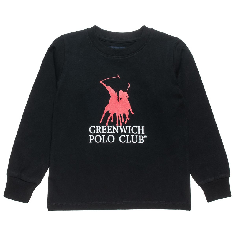 Long sleece top Greenwich Polo Club with embossed elements (2-16 years)