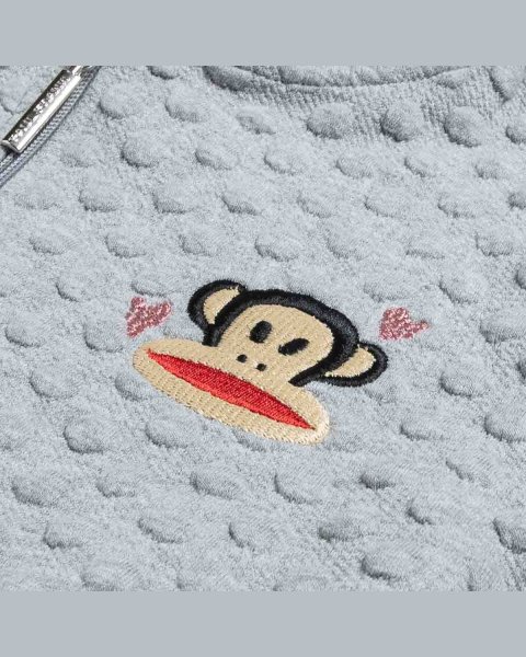Zip hoodie cotton fleece blend Paul Frank with embroidery (12 months-5 years)
