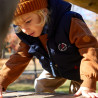 Vest jacket with ebroideries and eco fur lining (12 months-5 years)