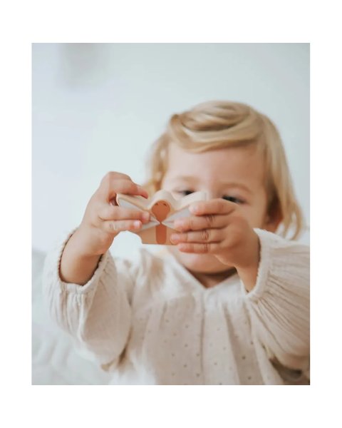 Toy label label from natural wood Stacking rings (12+ months)