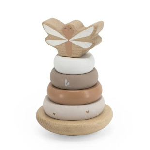 Toy label label from natural wood Stacking rings (12+ months)