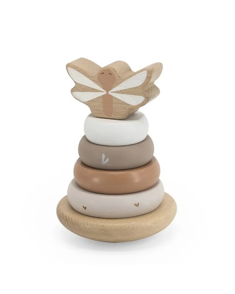 Toy label label from natural wood Stacking rings (12+ months)