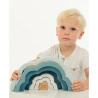 Toy label label from natural wood Rainbow puzzle cloud blue (12+ months)