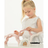 Toy label label from natural wood Rainbow puzzle cloud pink (12+ months)