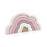 Toy label label from natural wood Rainbow puzzle cloud pink (12+ months)