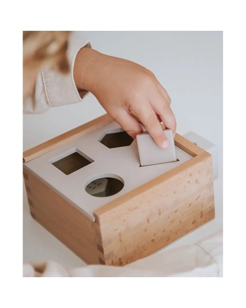 Toy label label from natural wood Sorting box (18+ months)