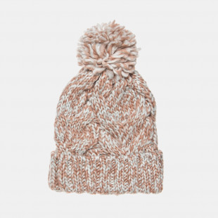 Beanie with thick knitting and pom pon one size (6-16 years)
