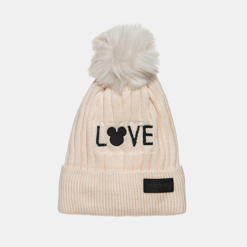 Beanie Disney Minnie Mouse with inner lining and pom pon one size (3-6 years)