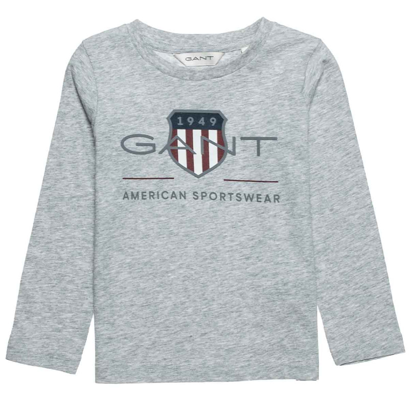 Long sleeve Gant top with embossed print (2-7 years)