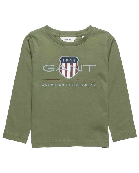 Long sleeve Gant top with embossed print (2-7 years)