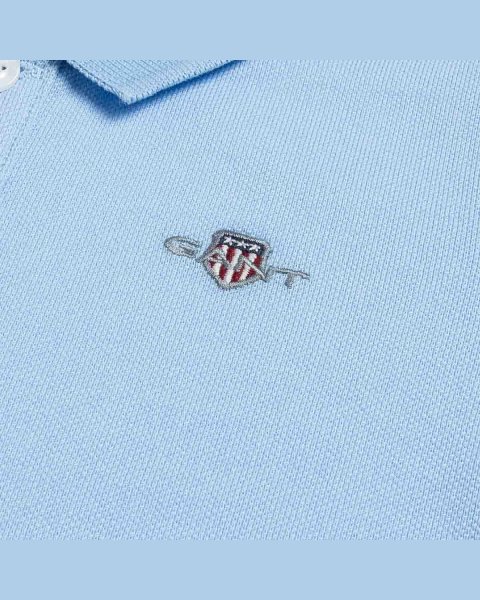 Long sleeve pique polo Gant top with embroidery (12-18 months)