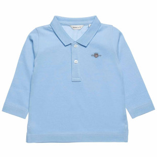 Long sleeve pique polo Gant top with embroidery (12-18 months)