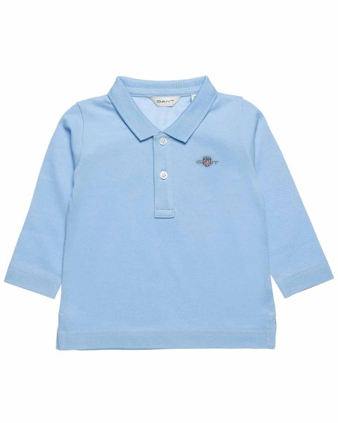 Long sleeve pique polo Gant top with embroidery (12-18 months)