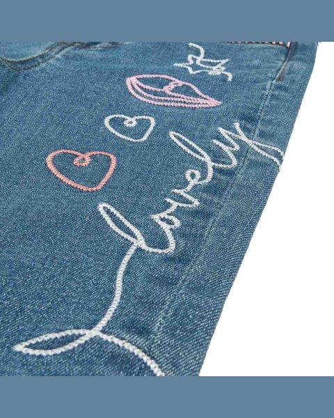 Denim pants True Blue with embroidery (12 months-5 years)