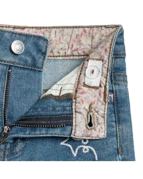 Denim pants True Blue with embroidery (12 months-5 years)