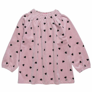 Corduroy dress with hearts (12 months-5 years)
