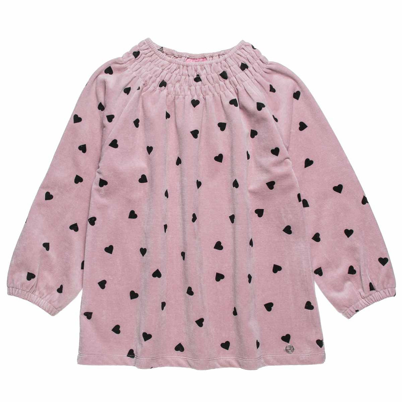 Corduroy dress with hearts (12 months-5 years)