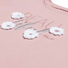 Dress cotton fleece blend with knitted flowers (6-14 years)