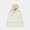Beanie with soft knit and pom pon one size (6-16 years)