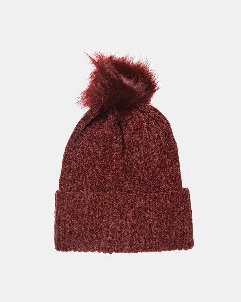 Beanie with soft knit and pom pon one size (6-16 years)