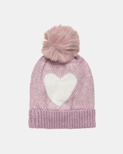 Beanie with pom pon and inner lining one size (1-5 years)