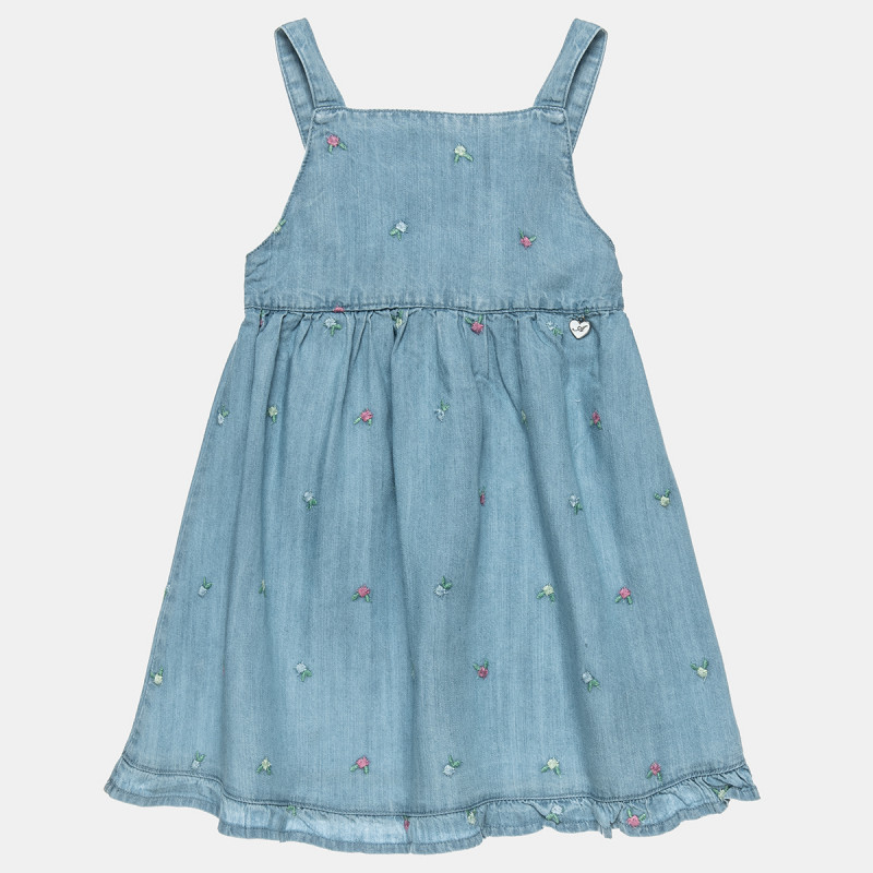 Denim dress 100% cotton with embroideries (9 months-5 years)