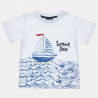 Set t-shirt with sailing boat and shorts (6-18 months)