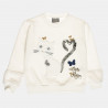 Long sleeve top cotton fleece blend with sequins (12 months-5 years)