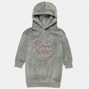 Dress velour with pearls (6-16 years)