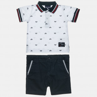 Set pique polo shirt with chino shorts (2-8 years)