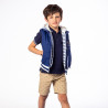 Set pique polo shirt with embroidery and chino shorts with pattern (2-8 years)