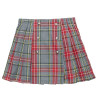 Skirt checkered with metallic buttons (4-14 years)