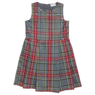 Checkered sleveless dress (6-14 years)