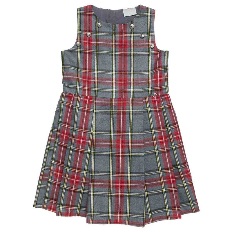 Checkered sleveless dress (6-14 years)