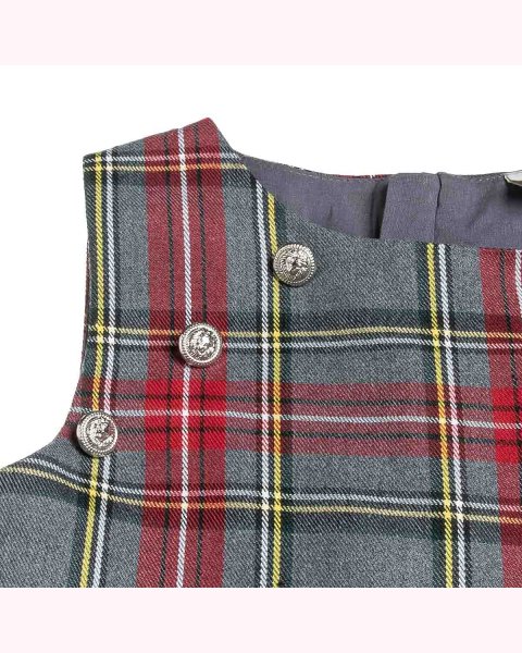Checkered sleveless dress (6-14 years)