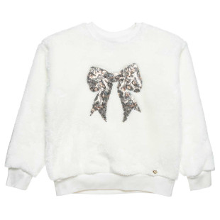 Top with fluffy texture and sequins (6-14 years)