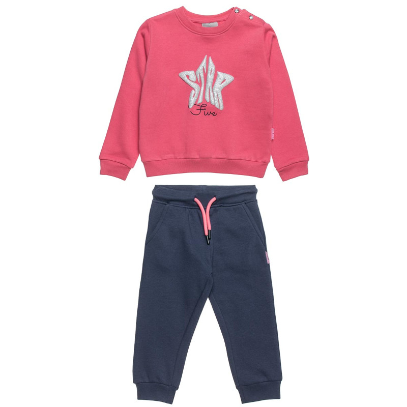 Tracksuit cotton fleece blend Five Star with embossed design (12 months-5 years)