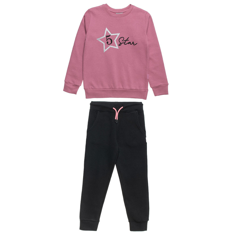 Tracksuit cotton fleece blend Five Star with embossed design (6-14 years)