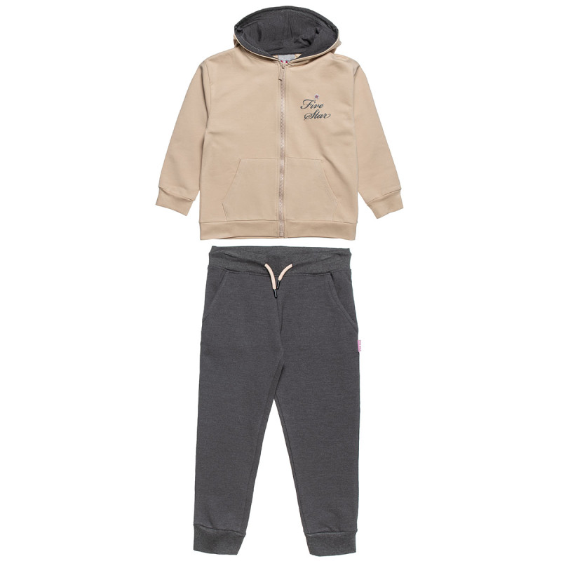 Tracksuit cotton fleece blend Five Star with embossed design (6-16 years)