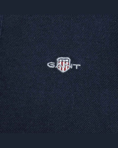 Long sleeve pique polo Gant top with embroidery (2-7 years)