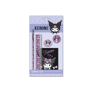 School set 5pcs Kuromi Sketch
