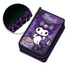 Pencil case Kuromi Purple Laces with double zipper and slots