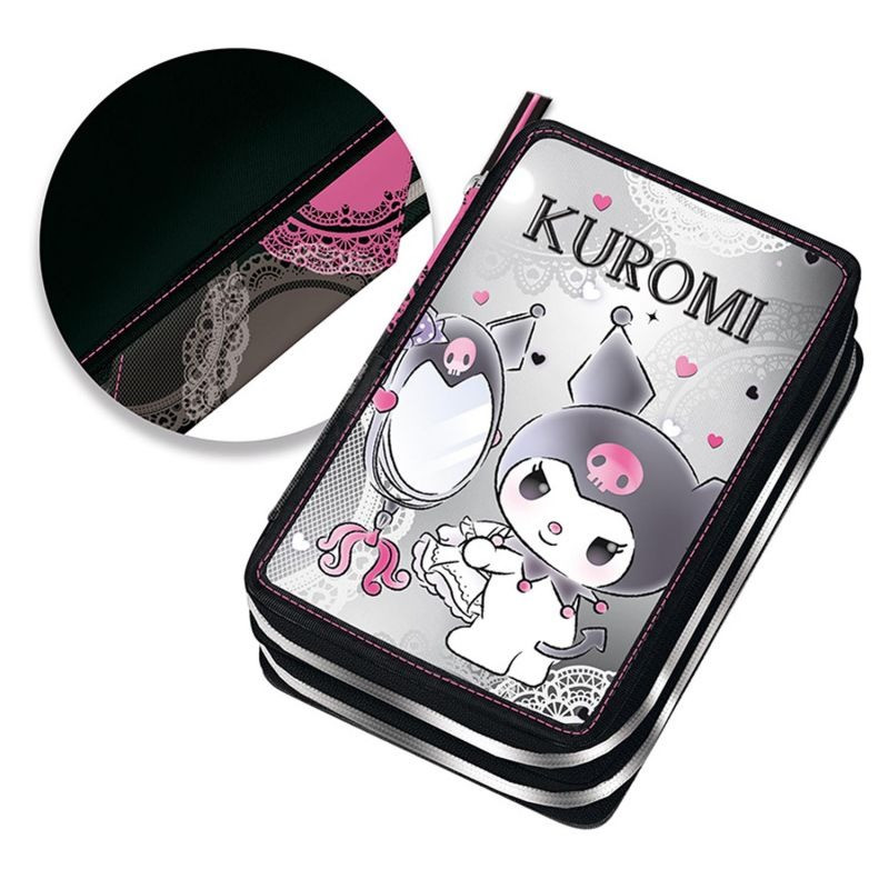 Pencil case Kuromi Dream with double zipper and slots