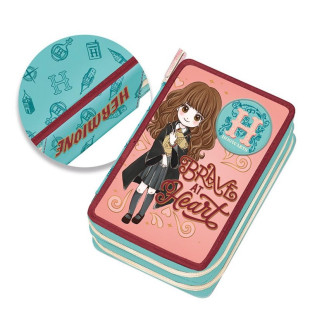 Pencil case Hermione with double zipper and slots
