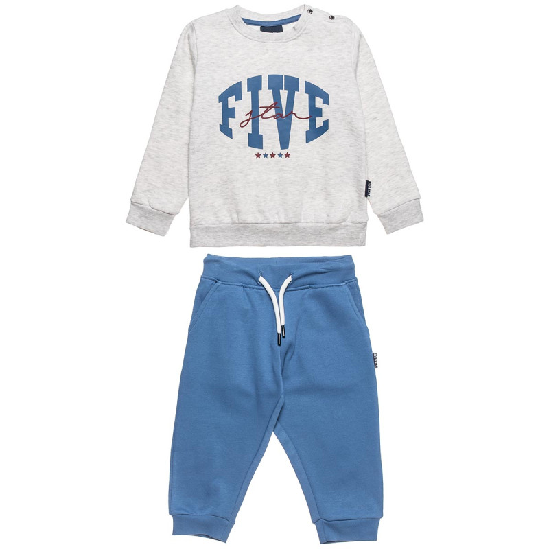 Tracksuit cotton fleece blend Five Star with print (12 months-5 years)