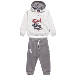 Tracksuit cotton fleece blend Five Star with embossed elements (18 months-5 years)