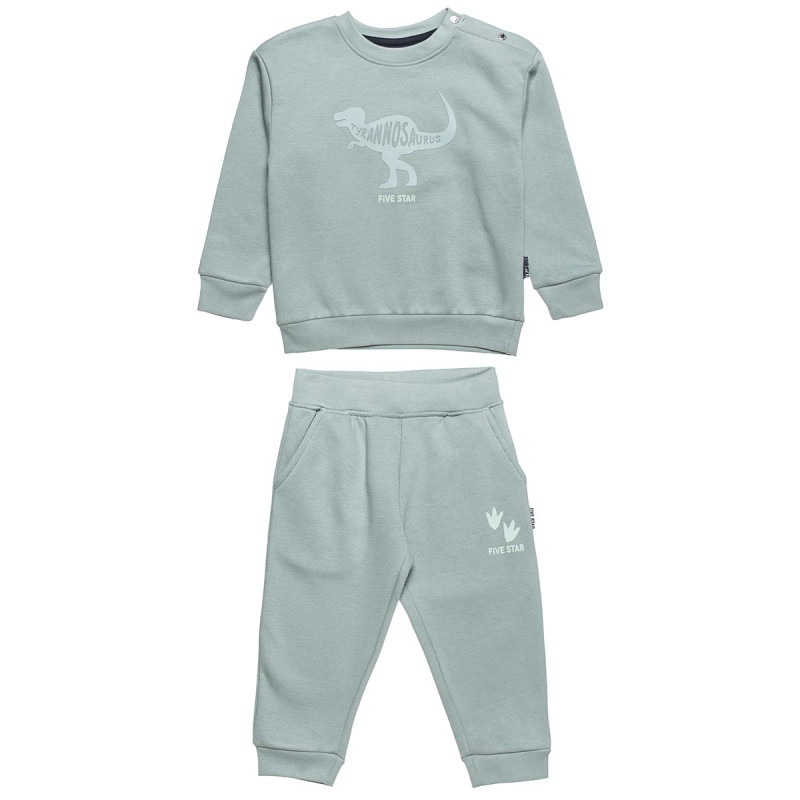 Tracksuit cotton fleece blend Five Star with embossed print (12 months-5 years)