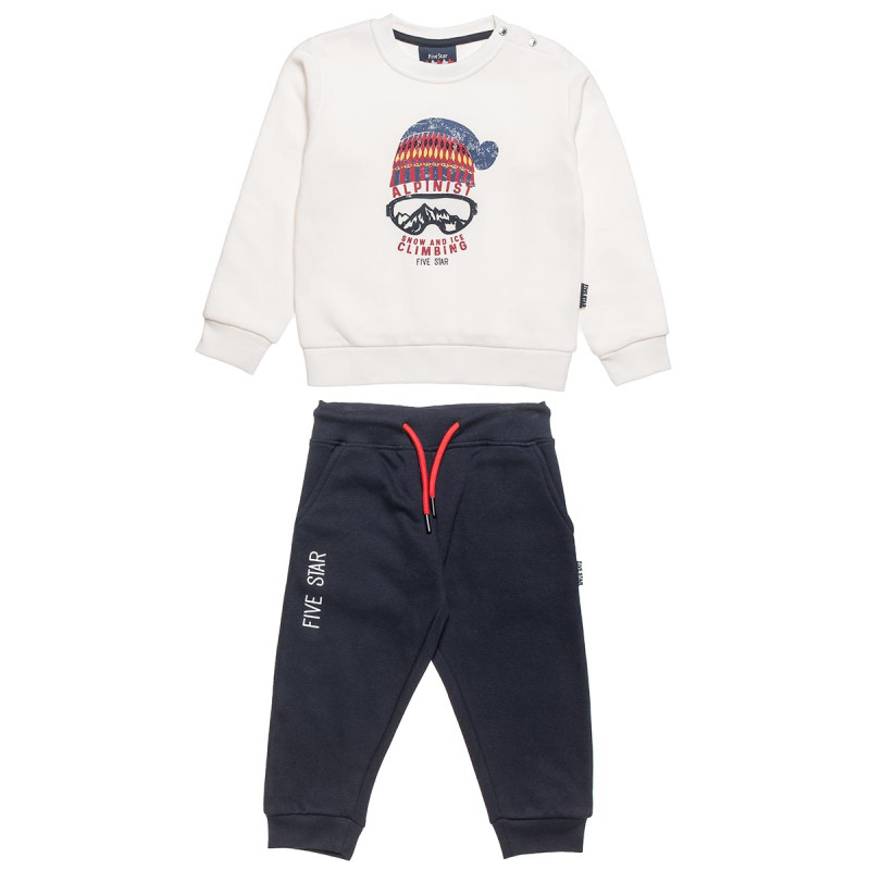 Tracksuit cotton fleece blend Five Star with print (12 months-5 years)
